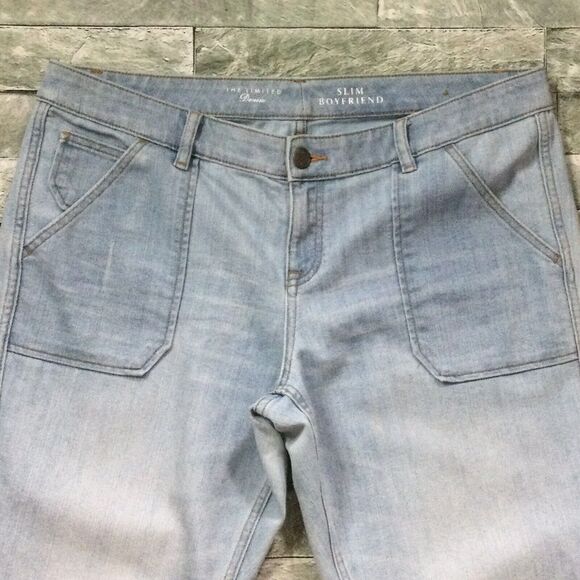 Limited Womens Jeans size 14 Light Wash Slim Boyfriend Ankle x29" Cotton Stretch - Picture 3 of 11